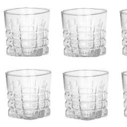 Bottle & 6 Glass Serving Lemon Set, Pink, Clear, Glass - A834 Jug Bottle Glass Set-image-95