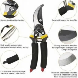 hiniry enterprise Garden Shears Sharp Cutter Heavy Garden Shears Sharp Cutter Pruners Scissor, Pruner Bypass Pruner image 2