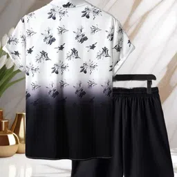 glori star Men Night Suit Set Black Printed-picture-38
