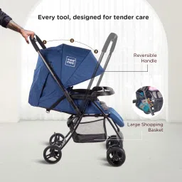 meemee Baby Pram with 3 Seating Positions, Easy and compact for carrying ,Red Pram image 4