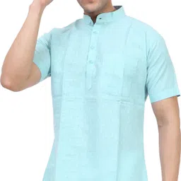 kundan Men Solid Pure Cotton Straight Kurta-picture-25