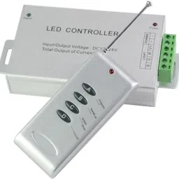 divinext Aluminum Shell 4keys RF LED Pixel Light RGB Controller DC12-24V RGB Controller Wireless RF Remote Controller 4 Keys for 3528/5050 RGB LED Strip Light 24 A Step Dimmer image 2