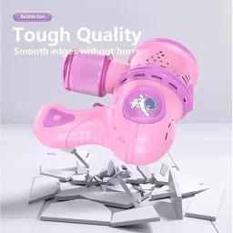 nickspool Bubble Gun Machine Toy with Light & Bubble Solution for Toddlers image 3
