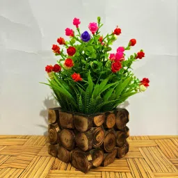 Artificial Flower Pot with Lifelike Greenery – Perfect for Home & Office Décor Bonsai Wild Artificial Plant with Pot-21