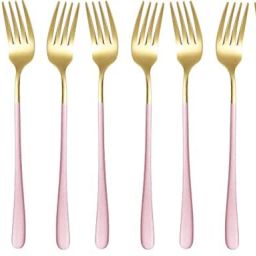 Gold Dinner Fork 8 Pieces, 304 Stainless Steel 21cm Forks Spoon Stainless Steel Dinner Fork Set-30