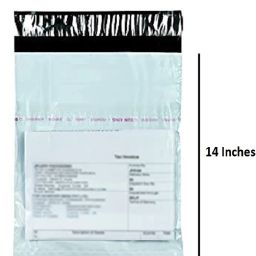 Tamper Proof Courier Bags Plain Pouches with POD, 10*14 inches, Pack of 25 pcs Security Bag-88