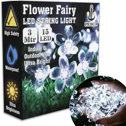 15 LEDs 3 m White Steady Flower Rice Lights-picture-9