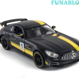 1:24 Scale Die cast Metal Toy Car for Kid Model AMG GTR Light Sound Pullback-10