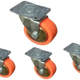 Orange 360° Rotating Castor Wheels Heavy Duty 10mm Moving Industrial Furniture Caster-18