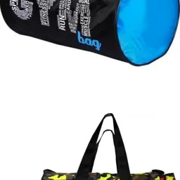 20 L Gym Duffel Bag - premium quality sports bag with separate shoe compartment water L1 resistant - Blue, Black-image-98