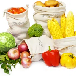 Reusable Fridge Storage Bag Pouches for Vegetables, Dry Fruits, Cereals - Pack of 12 Grocery Bags-image-42
