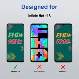 Zapcase Edge To Edge Tempered Glass for Infinix Hot 11S image 2