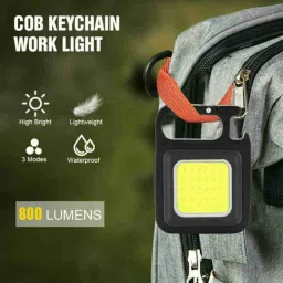 cinefx Keychain Led Light with Bottle Opener, Magnetic Base and Folding Bracket 6 hrs Torch Emergency Light image 5
