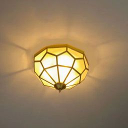 kapoor lampshades Chester Brass & Glass Ceiling Light-picture-0