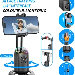 En ligne P05 AI Intelligent Face Recognition Tracking gimbal Stabilizer Retractable Single Gimbal for Camera, Mobile image 2
