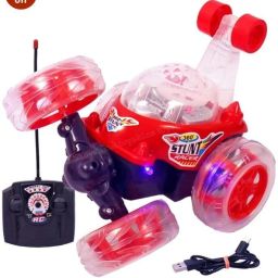 360° RC Stunt Car, LED Lights, Rechargeable RC Racing Car with Rotating Wheels-image-26