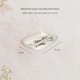 100% Pure Melamine Small handy Serving Tray, MOUNTAIN RIVER Theme, Home-Kitchen Tray Serving Set-5