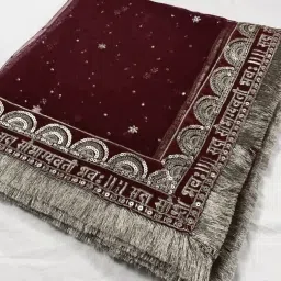 Net Embroidered Maroon Women Dupatta-picture-16