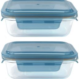 Glass Storage Bowl 400 ML Microwave Safe Glass Container Bowl Tiffin with Airtight Lid-image-4