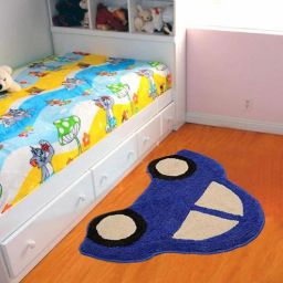saral home Blue Abstract Microfibre 18 x 28 Inches Kids Floor Mat-picture-21
