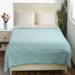 pluchi Blue Polyster Solid 120 Gsm Double Bed Quilts-picture-28