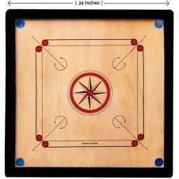 26 Inch Wooden Carrom Board With Striker, Wooden Coins and Boric Powder 5 cm Carrom Board-picture-20