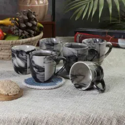 cdi 200ML Multicolour Ceramic 6 Pcs Tea Cups With Tray-picture-47