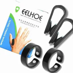 ZIVINI 4pc Acupressure Therapy Dual Rings & Clips for Stress Relief Massager Bp Monitor Adapter-28