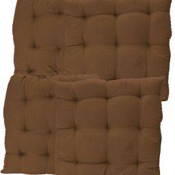 Microfibre Square Chair Pad for Office Home Sitting Chair Cushion Pad 16X16 Inch Microfibre Solid Chair Pad Pack of 4-image-10