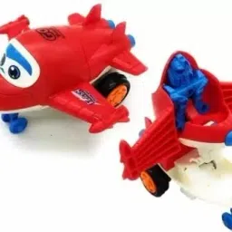 hk toys Pull Back Action Robot Aero Plane Toy for Kids, Mini Aero Plane to Robot Toy image 4