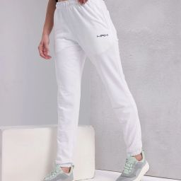 Women Solid White Track Pants-30