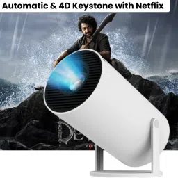 Frony Smart Projector for Home 4K Support Rotabable Design withApp Netflix,YouTubeB154 (4500 lm / 1 Speaker / Wireless / Remote Controller) Portable Projector-2