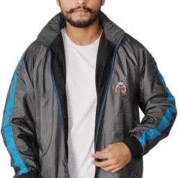 E2 BOMBER JACKET Self Design Men Wind Cheater-image-25