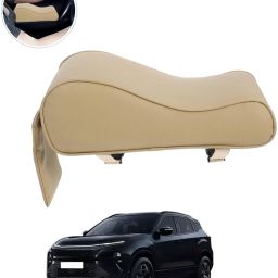 Universal Beige Arm Pain Releif Armrest/Handrest With Phone Holder For Car-134 Car Armrest Cover-image-86