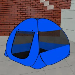 Foldable Blue Patterns Popup Kids Play Tent House-image-60