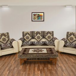 Polycotton Floral 3+1+1 Seater Sofa Cover-image-57