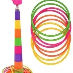 amtiq 4 Layer Ball Drop Tower+2 in 1 Ring Toss Game toy for kids image 5