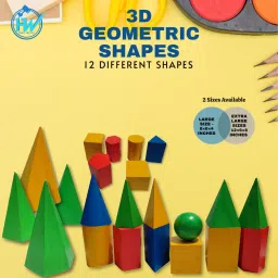 harfi works Educational Math & Physics Teaching Aids large size 12-Piece 3D Geometry Model image 3
