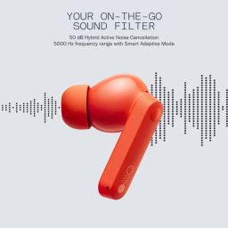 CMF by Nothing Buds Pro 2 TWS Earbuds with Active Noise Cancellation (IP55 Water & Dust Resistant, 43 Hours Playback, Orange) image 4