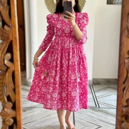 Women Printed Viscose Rayon Anarkali Kurta-image-25