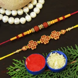 Designer Monu_S2_376-N Assorted Rakhi, Chawal Roli Pack Set-image-26