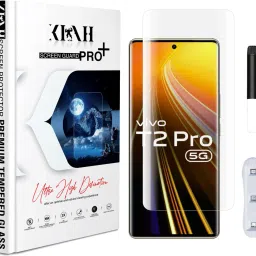 KLAH Edge To Edge Screen Guard for Vivo T2 Pro 5G, Borderless UV Glass Protection-picture-10