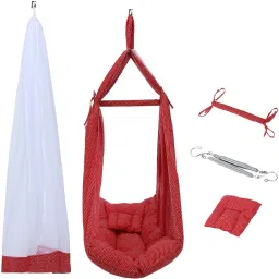 Baby Sleeping Swing Cradle with Mosquito Net and Spring, L-85, W-45, H-95-26
