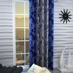 152 cm (5 ft) Polyester Semi Transparent Window Curtain Single Curtain-9