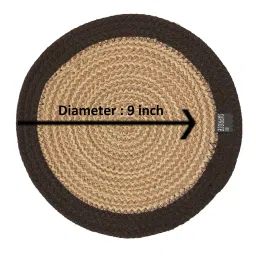 saprose Trivet Table Mat (3PC SET) Round Brown color Textile Trivet Trivet image 4