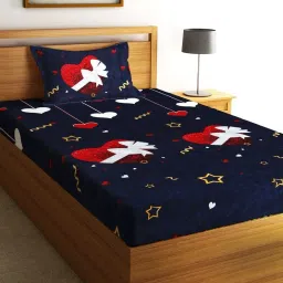 144 TC Microfiber Single Printed Flat Bedsheet-image-94