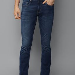 louis philippe Men Slim Mid Rise Dark Blue Jeans-picture-34