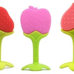 Silicone BPA Free Fruit Shape Teethers for Baby/Infants pack of 3pcs Teether-image-13