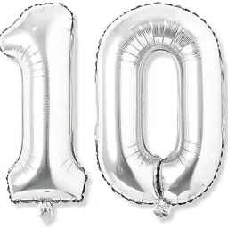 Solid 32-Inch 10th Number Silver Helium Foil Balloon for Birthday Party Decoration Balloon-image-44