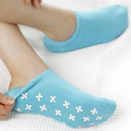 Ultra-Soft Moisturizing Socks Spa Gel Vitamin E And Oil Infuse For Repair Dry Cracked Skins-10